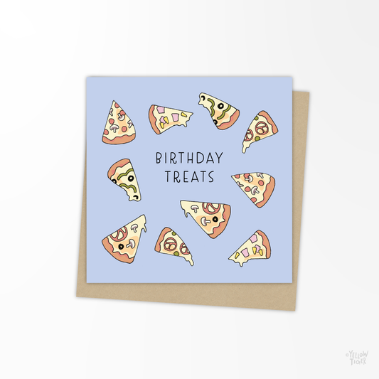 Birthday Treats Pizza Card