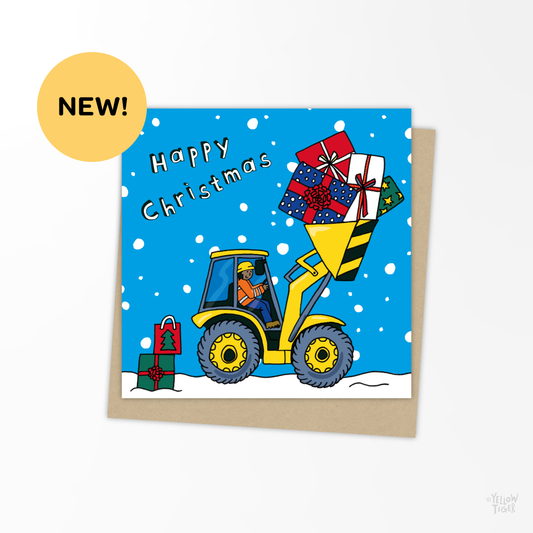 Christmas Digger Card